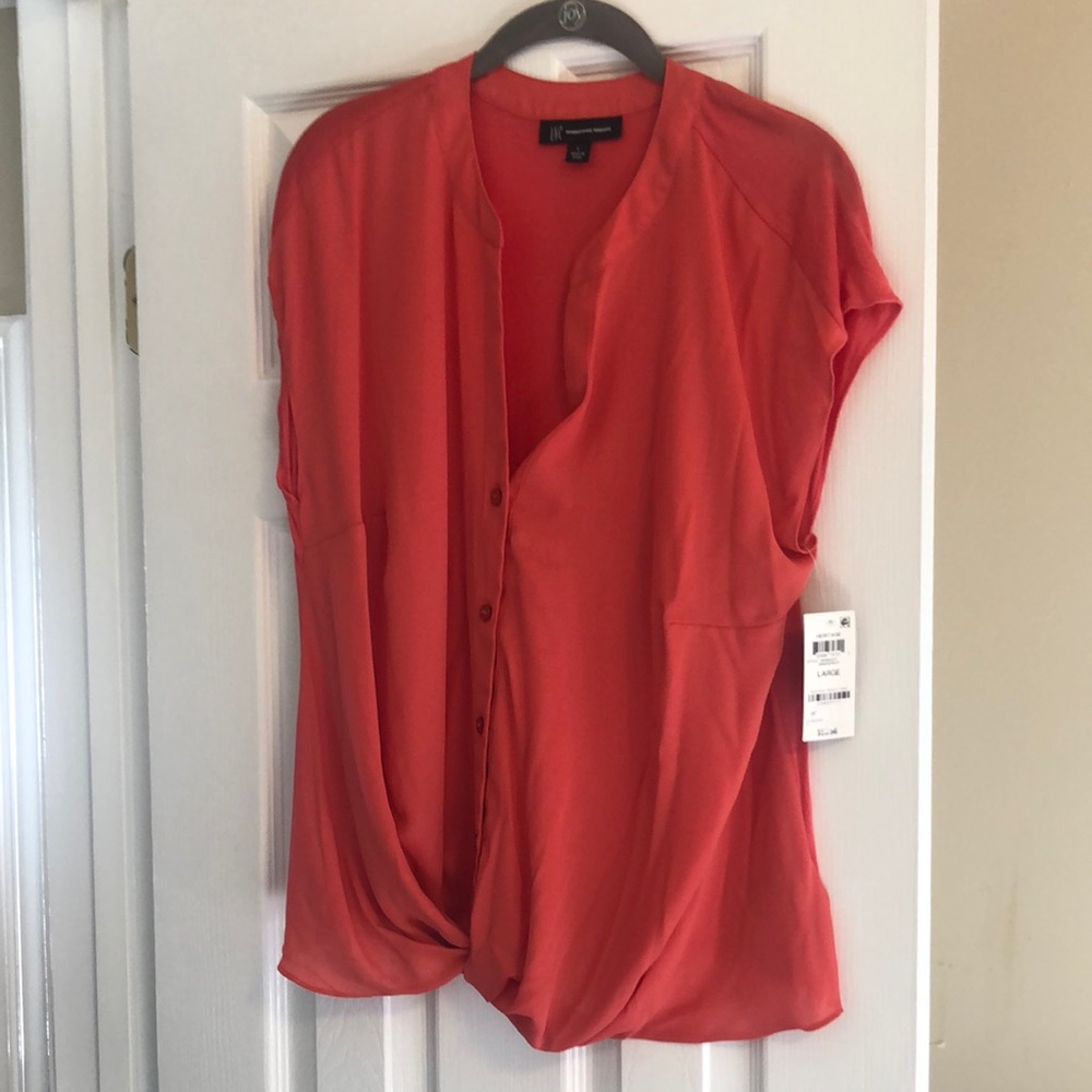 INC Split Neck Top